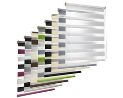 Dubbel Rolgordijn zonder Boren - Duo-Rolgordijn, Ondoorzichtig en Lichtdoorlatend, Voor Ramen en Deuren, 100 x 230 cm