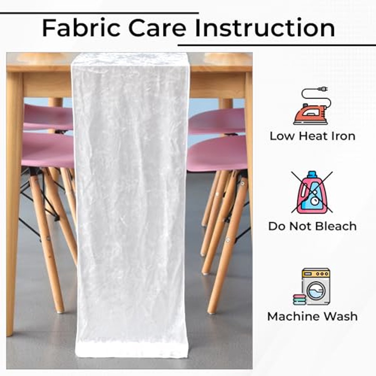 Zachte Crushed Velvet Tafelloper 33 x 274 cm - Ideaal voor Bruiloften, Feestjes en Diner