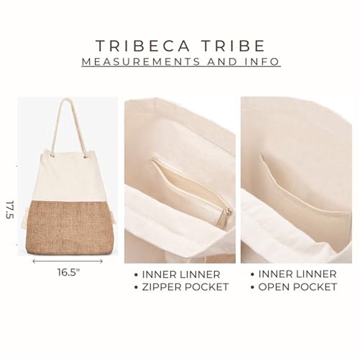 Grote Geweven Strandtas - Boho Tote in Beige voor Zomer