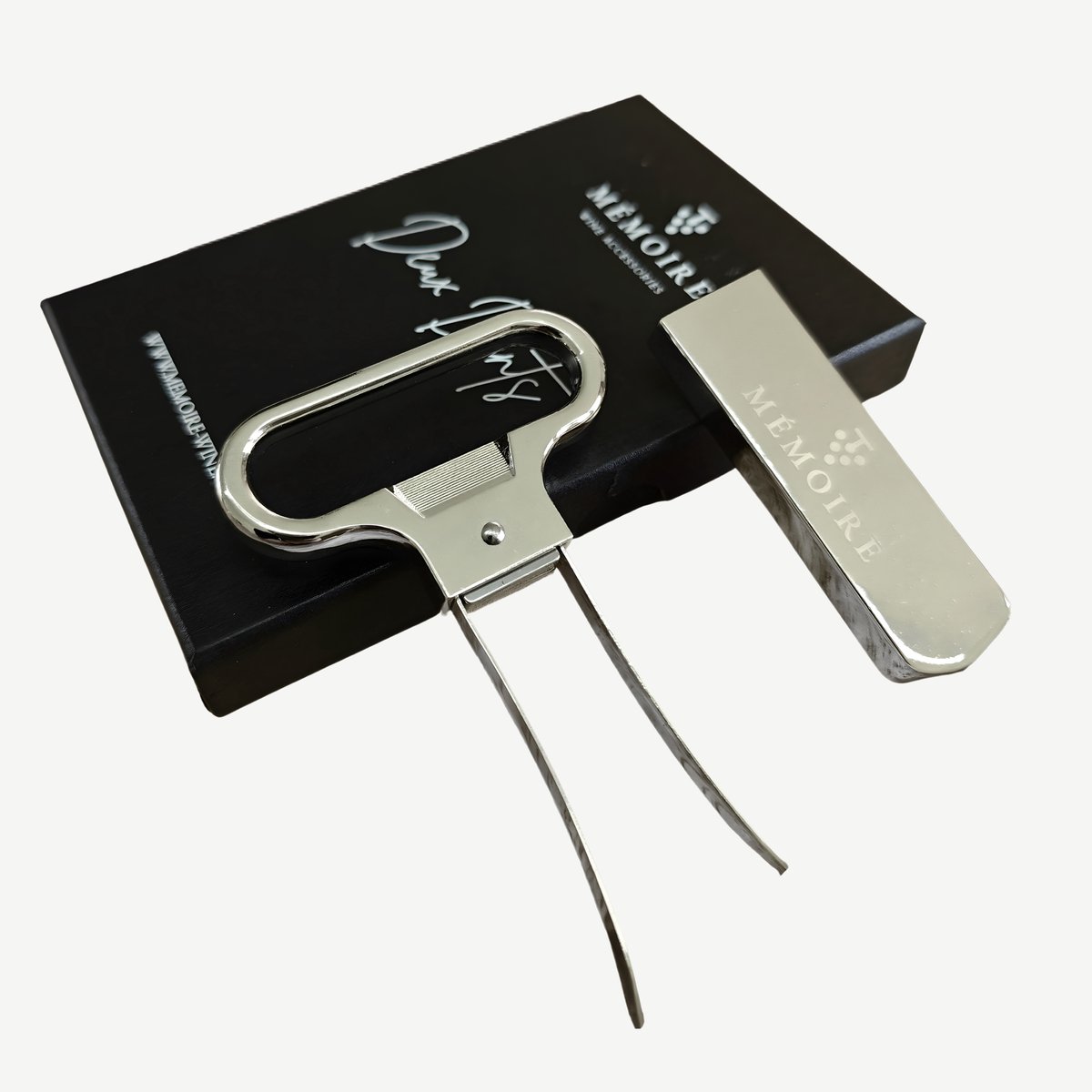 Mémoire® Wijnopener Deux Dents – Traditionele Kurkentrekker met Twee Tanden – Wijnopener in Geschenkverpakking - Perfect Cadeau voor wijnliefhebbers - Perfect voor Oude en Breekbare Kurken – Zachte Extractie zonder Beschadiging - Stijlvol design
