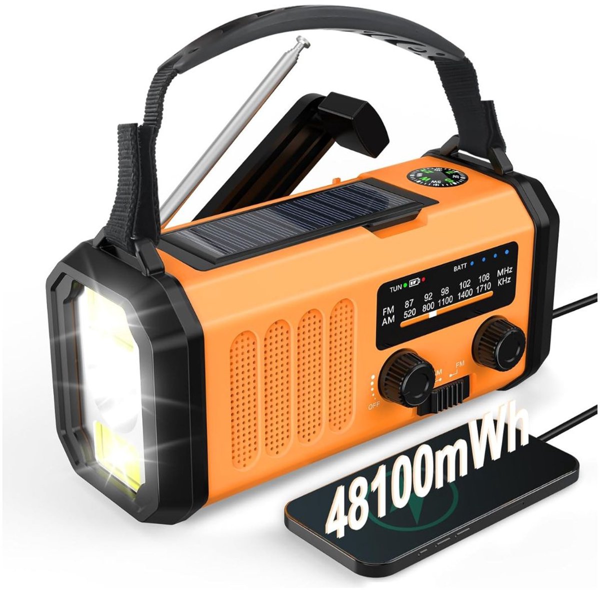 Bouwradio met Accu - Noodradio - DAB