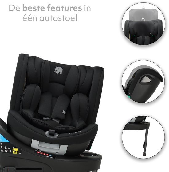 Deryan Chase Luxe i-Size Autostoeltje - 0-36kg - Isofix - steunpoot - 360° draaibaar van Merkloos — afbeelding 4