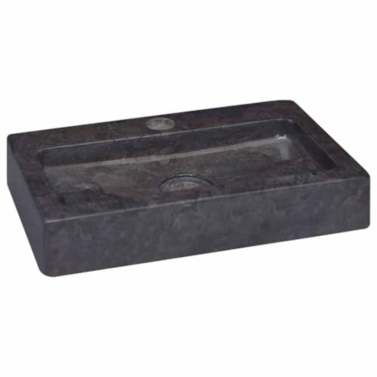 Wastafel Wandmontage 38x24x6.5cm Marmer Zwart - Modern en Elegant