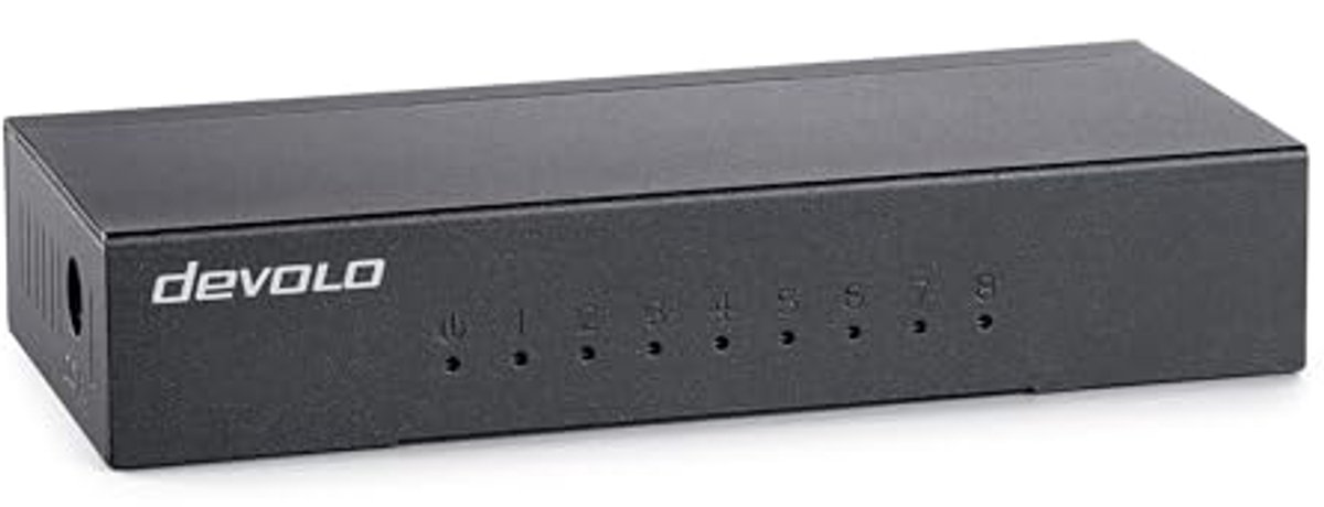 8-Poorts Gigabit Ethernet Switch voor Snelle Verbinding met 1000 Mbit/s - Ventilatorloos en Energiebesparend
