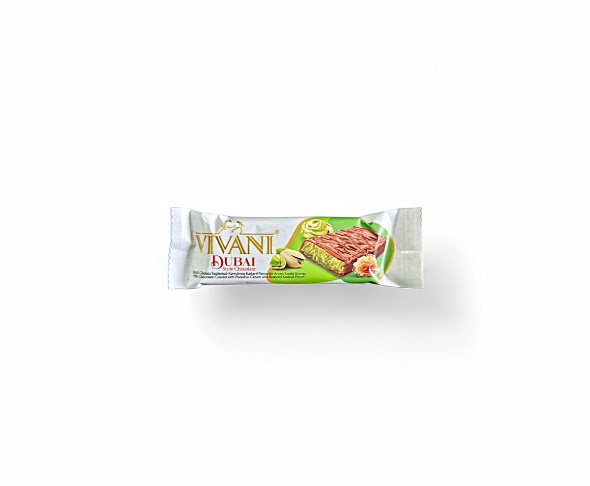 Vivani Dubai Chocolade 35 g – Reep Kunafah Kadayif Luxe Melkchocolade met Oosterse Smaak (Energie • Genot • Luxe) -Dubai Çikolatası 35 g – Doğunun Zarif Tatlarından İlham Alan Lüks Sütlü Çikolata (Enerji • Keyif • Lüks) -Dubai Chocolate 35 g –