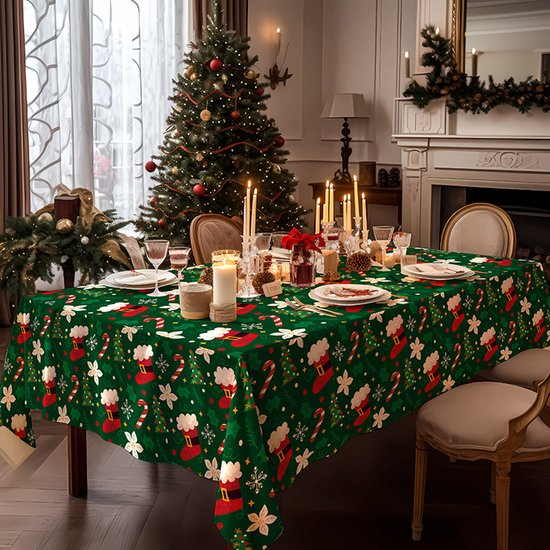 Kerst Tafelkleed Rechthoekig Kerstman Eettafelkleed