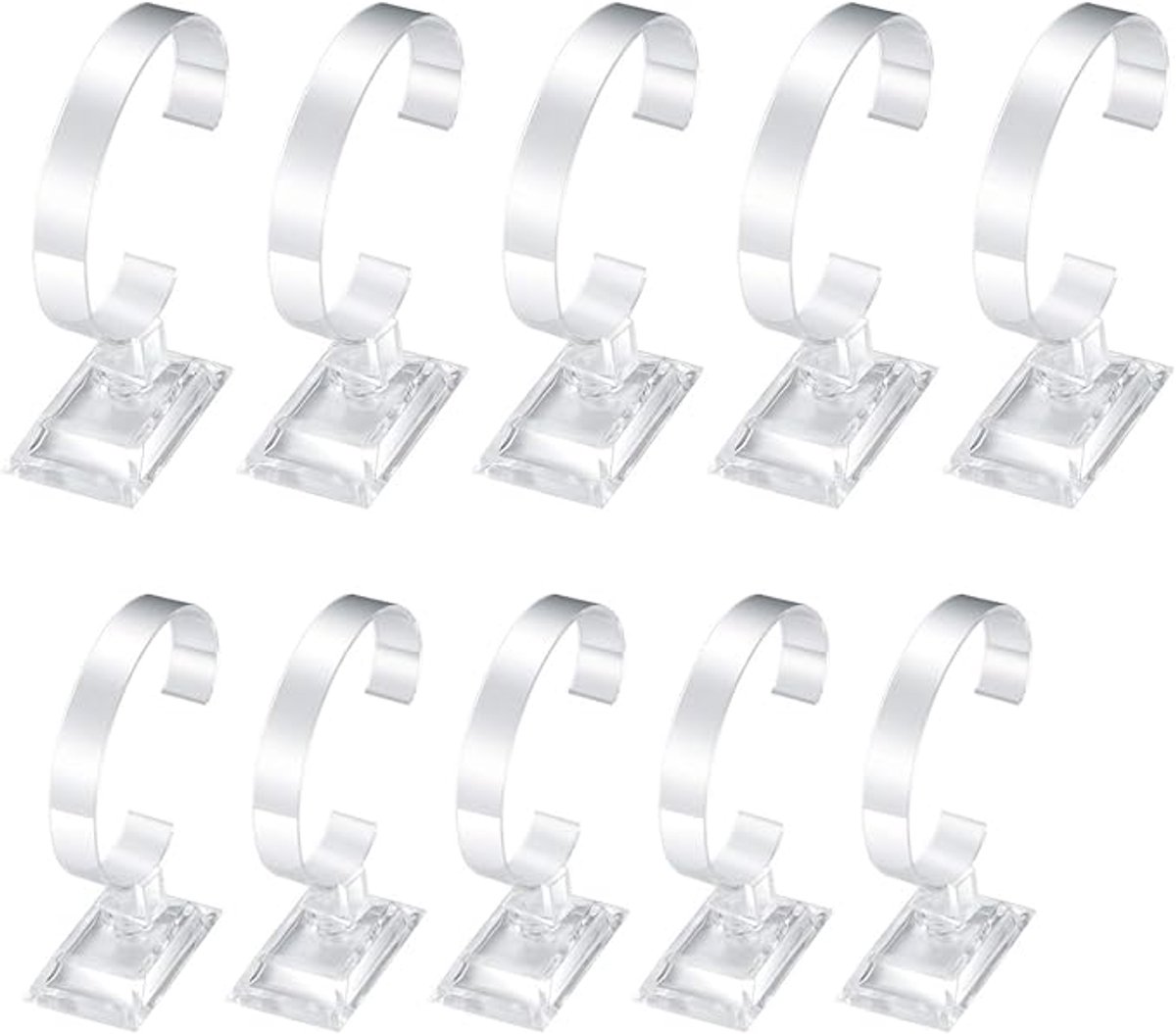 Transparante horlogehouders - 10 stuks - Watch Stand - Horloge standaard voor polshorloges - Thuis of winkel - Horloge display standaard