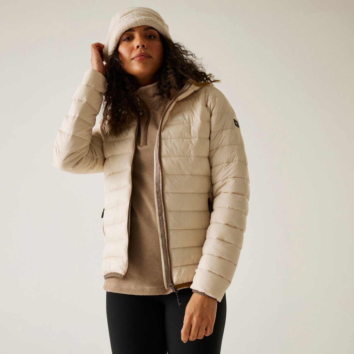 Gevulde Jas Hiking Dames Waterafstotend Windbescherming Marizion Beige