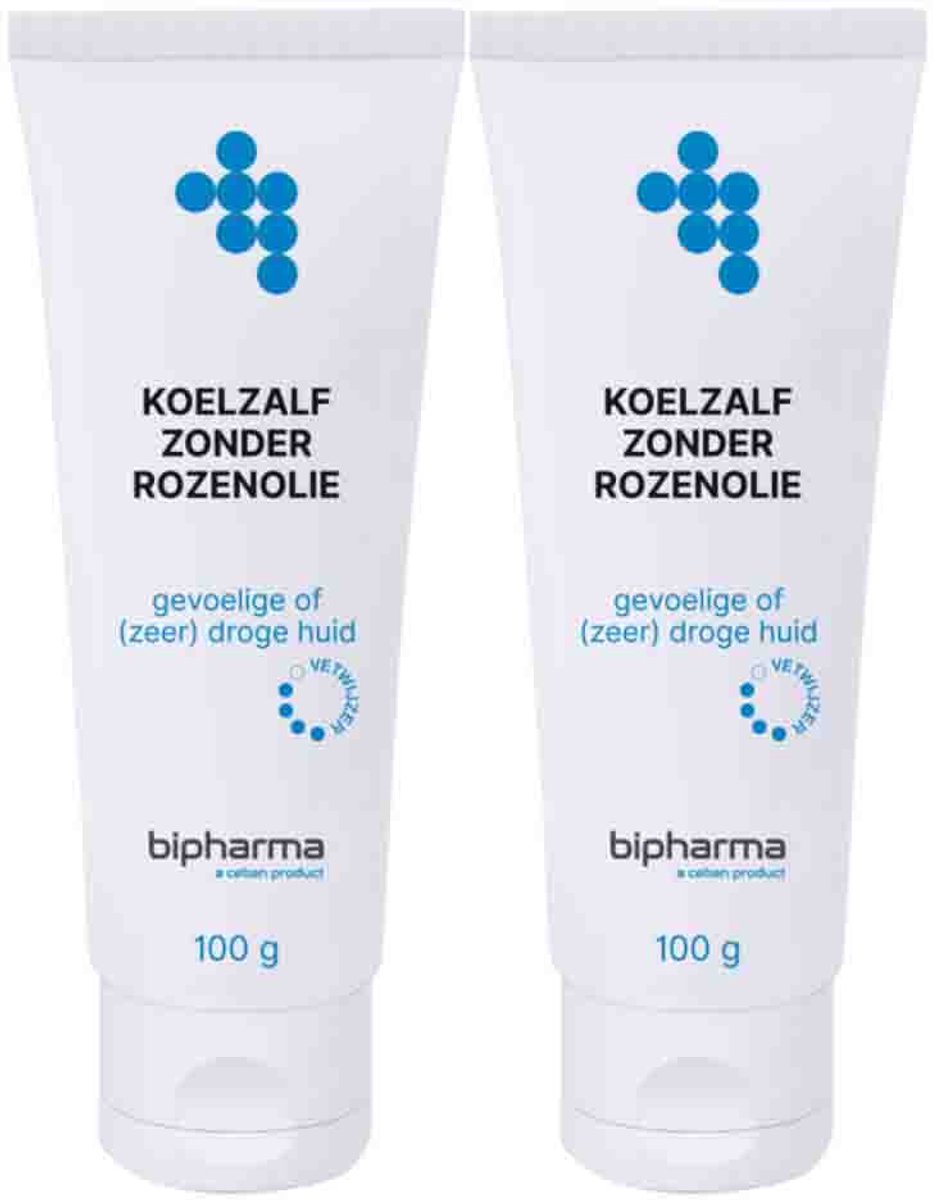 Bipharma Koelzalf Zonder Rozenolie Tube Los - 2 x 100 gr - Voordeelverpakking