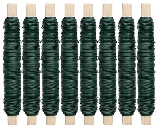 Bloemendraad 20 / 30 stuks 2 mm 40 cm Bloem Steelddraad voor Ambachten, Donkergroene Draad voor Bloemisten, Bloemstukken voor DIY Materiaal, Handgemaakte Accessoires (Kleur: Groen 40 cm, Maat: 20