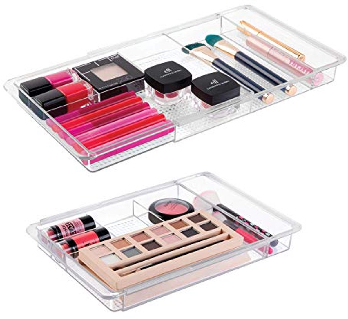 Expandeerbare Lade-organizer voor Make-up en Cosmetica - Set van 2 Transparante Organizer