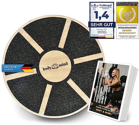 Balance Board Deluxe Wobble Board for Physiotherapy Gyro Training; trains balance and coordination (Studio Board Deluxe Wood