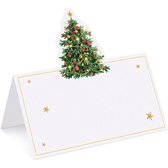 VANDAAG VERZONDEN - Kerst plaatskaartjes - 20 Stuks - Naamkaartjes - Naambordjes - Kerstdiner - Tafeldecoratie - Kaartjes Kaarten Kerstkaarten