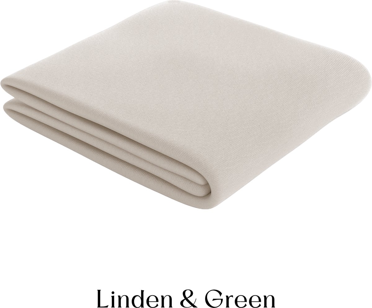 L&G - %100 Katoen Hoeslaken 160x200 cm - tot 25cm Matrasdikte- Rondom Elastiek - Zandbeige