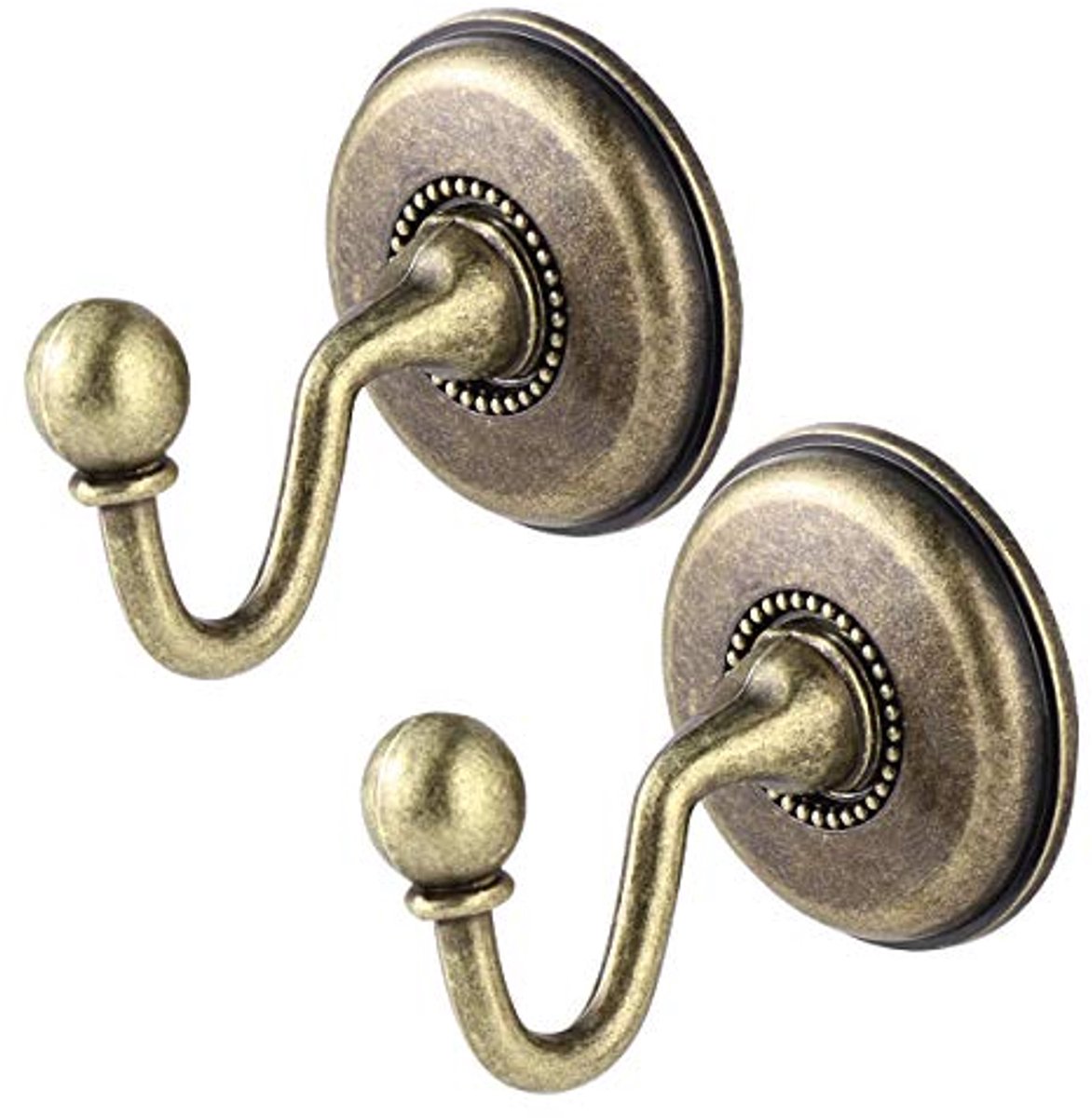 2 Stuks Vintage Gordijn Haken van Zinklegering - Decoratieve Bevestigingshaken voor Muur en Deur