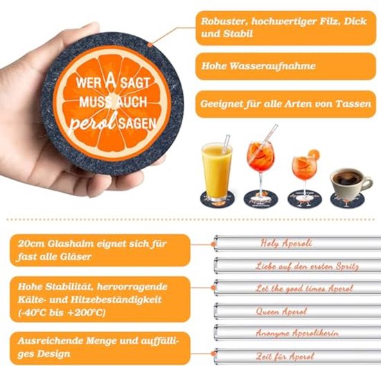 3D Holz Schriftzug - Küche - Aperol o'clock - Mahagoni