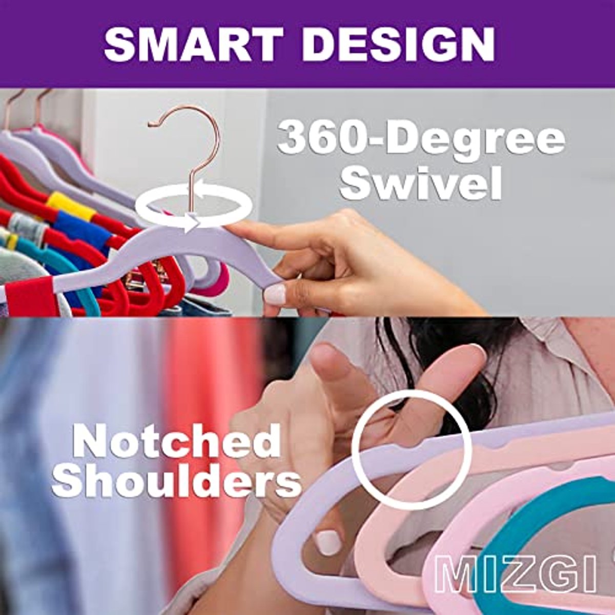 Premium fluwelen hangers 60 stuks - Antislip, ruimtebesparend en zwaar
