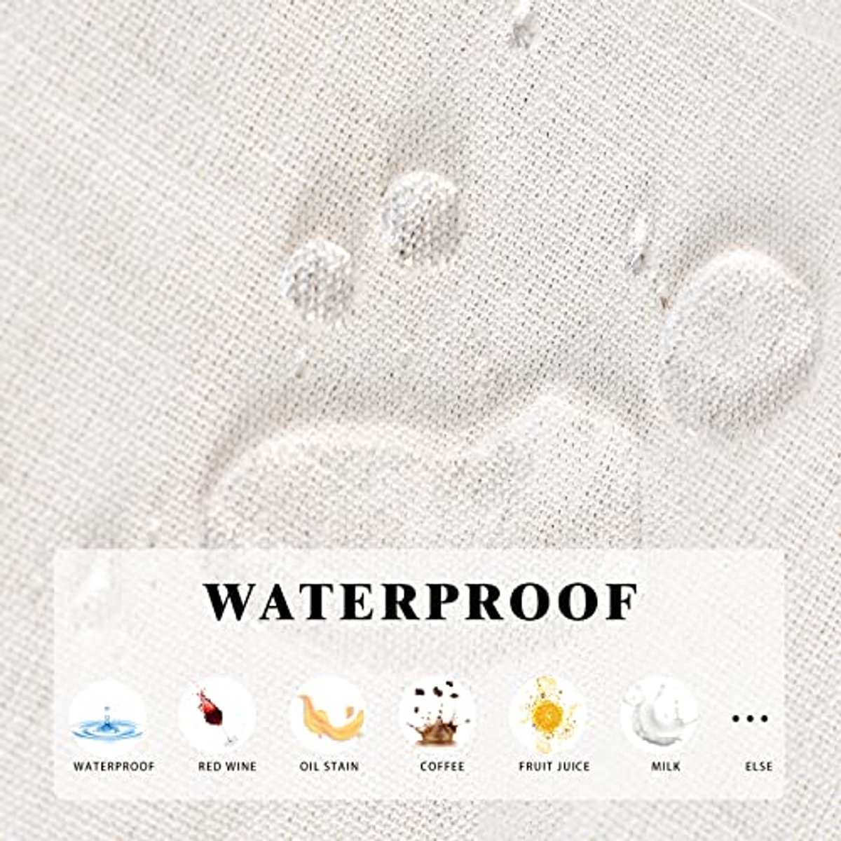 Rechthoekig Tafelkleed van Katoen en Linnen - Waterdicht en Afveegbaar 140 x 200 cm