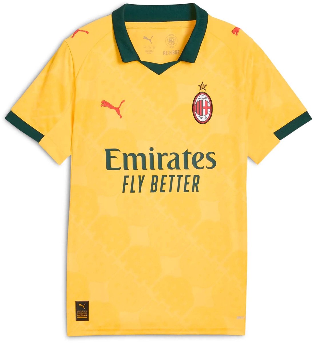Puma Acm 3Rd Jersey Replica Jr T-Shirt Sportswear Kinderen Geel