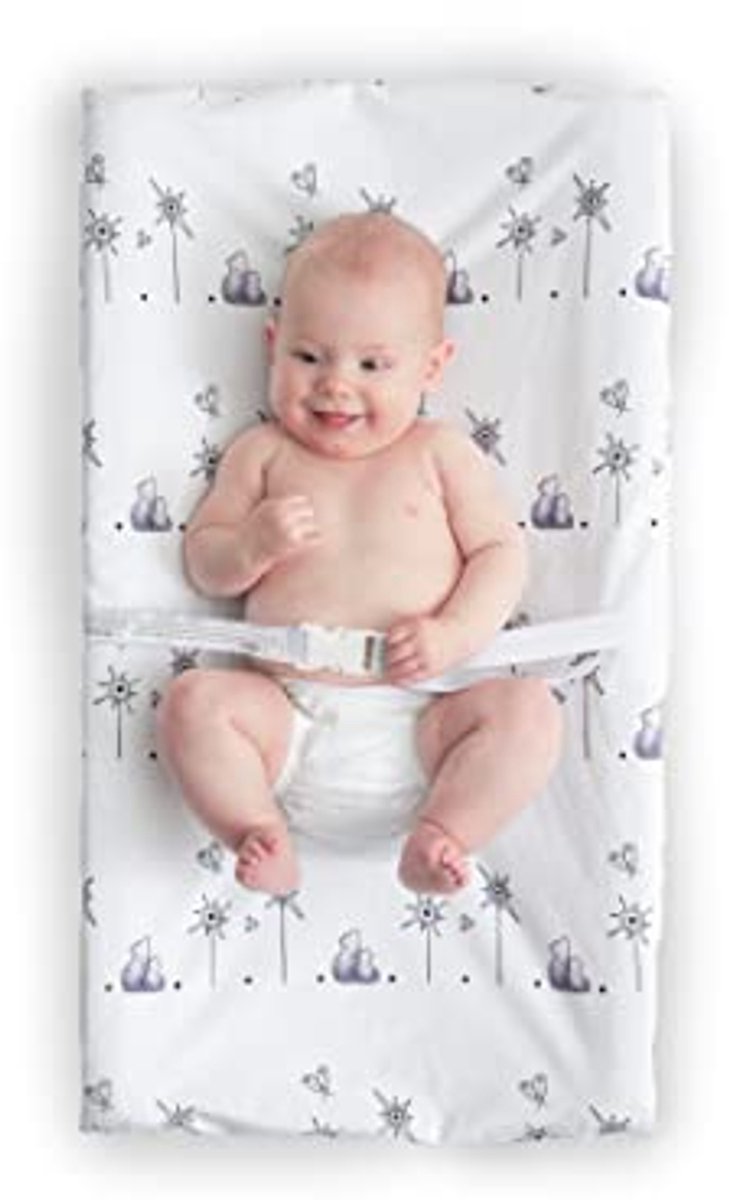 Image of Aankleedkussenhoes Van Superzachte Minky Stof - Waterdicht en Gemakkelijk Schoon Te Maken - Voor Voorgevormde Luierverschoningkussens 82 x 40 x 13 cm