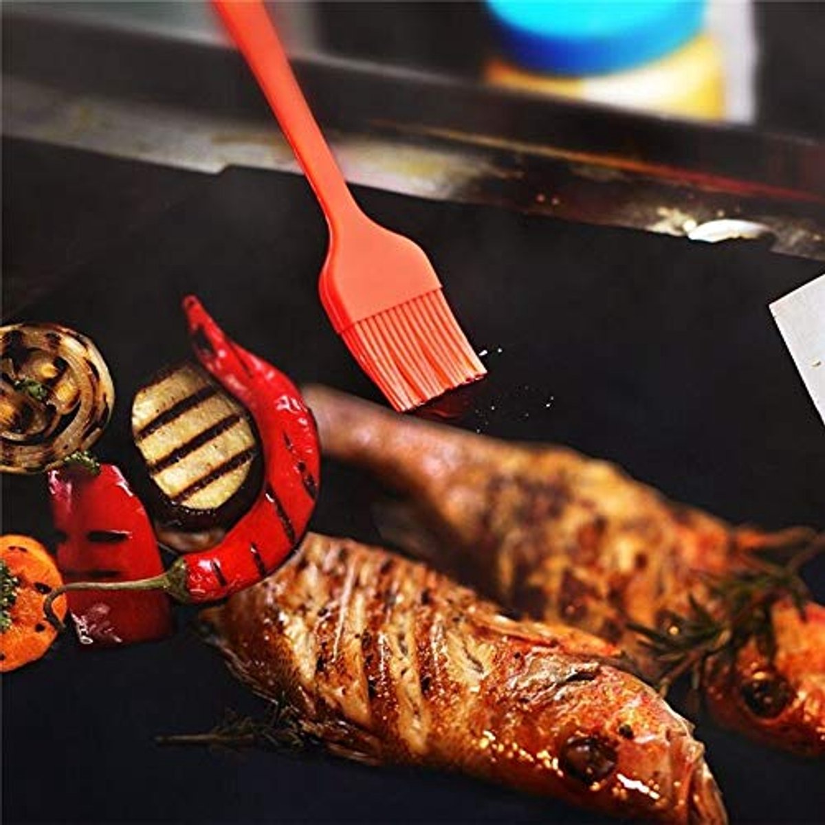 Herbruikbare BBQ-matten voor gasgrill - 5 stuks grote 40 x 60 cm - Ovenmatten voor niet-klevende bakresultaten