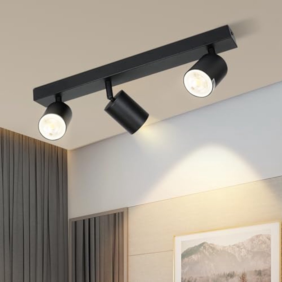 Moderne 3 Vlammen Plafondlamp - Zwenkbare Keuken Lamp LED Spotlight voor Woonkamer en Slaa