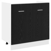Bovenkast Riga 30x29,5x60 cm bewerkt hout zwart