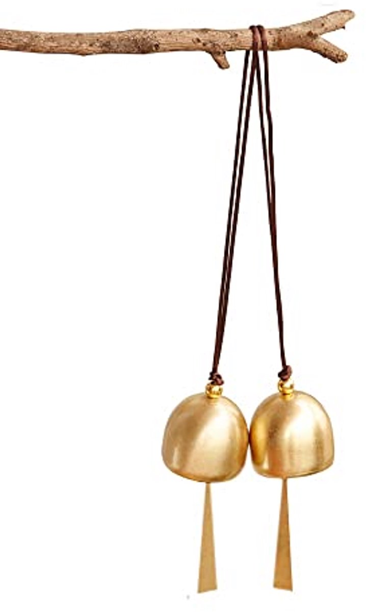 Kleine Vergulde Opknoping Bells - Geluk en Decoratie voor Deur
