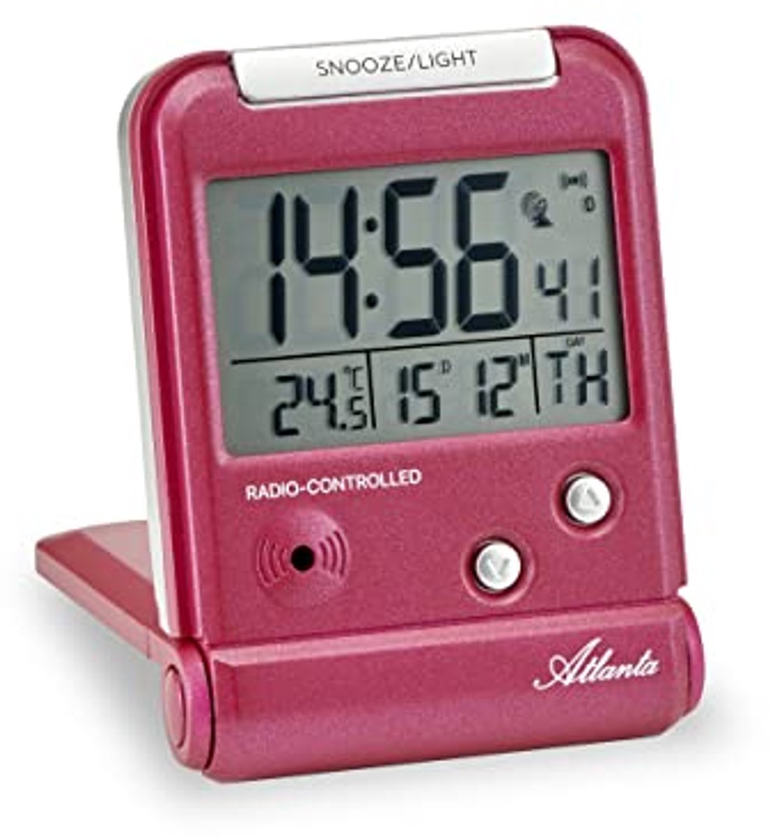 Draadloze wekker met LCD-display en temperatuurfunctie, ideaal voor reizen
