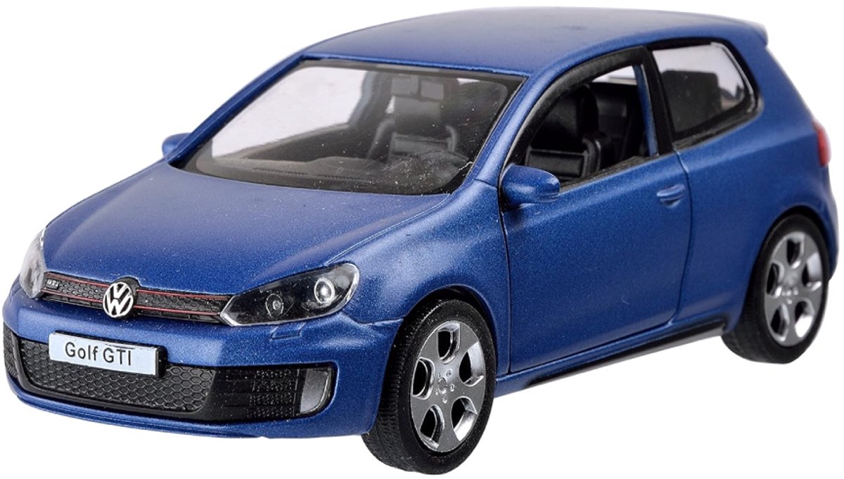 Volkswagen Golf GTI (Blauw) (14 cm) 1/36 - Speelgoedauto - Modelauto - Miniatuurauto - Schaalmodel - Model Auto Jongens - Speelgoed Auto
