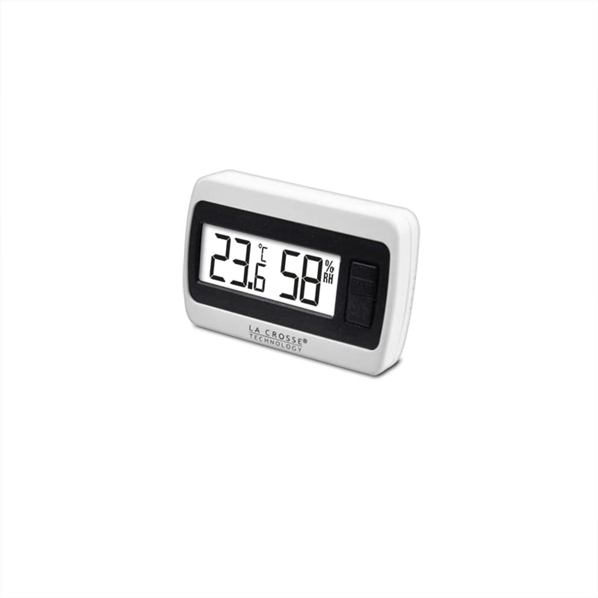 Kleine Thermometer en Hygrometer - wit, 6 x 1,3 x 4 cm