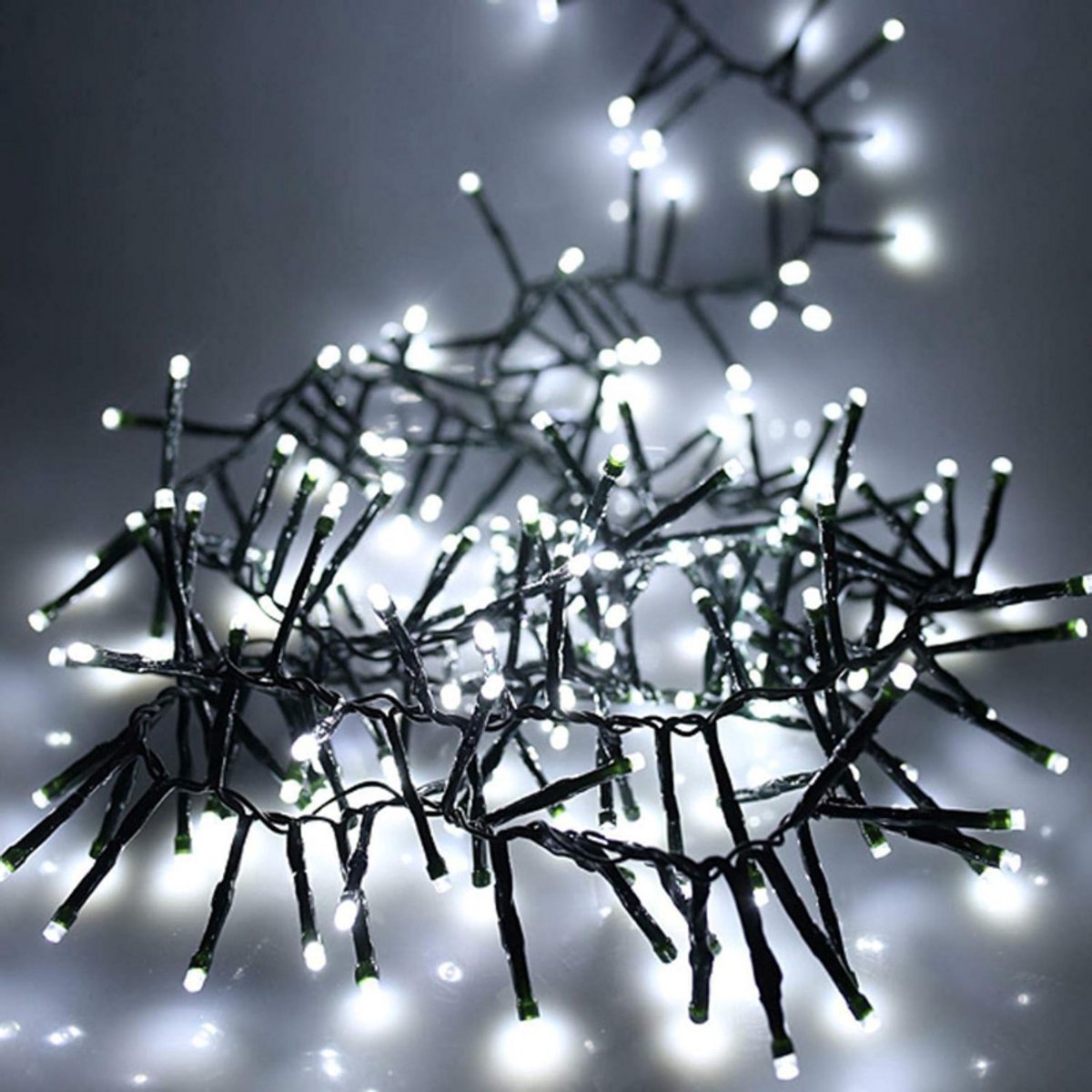 Thuys – Kerstboom Sfeerverlichting – Met 8 Lichtstanden – Timerfunctie – Groen Snoer – Koud Wit
