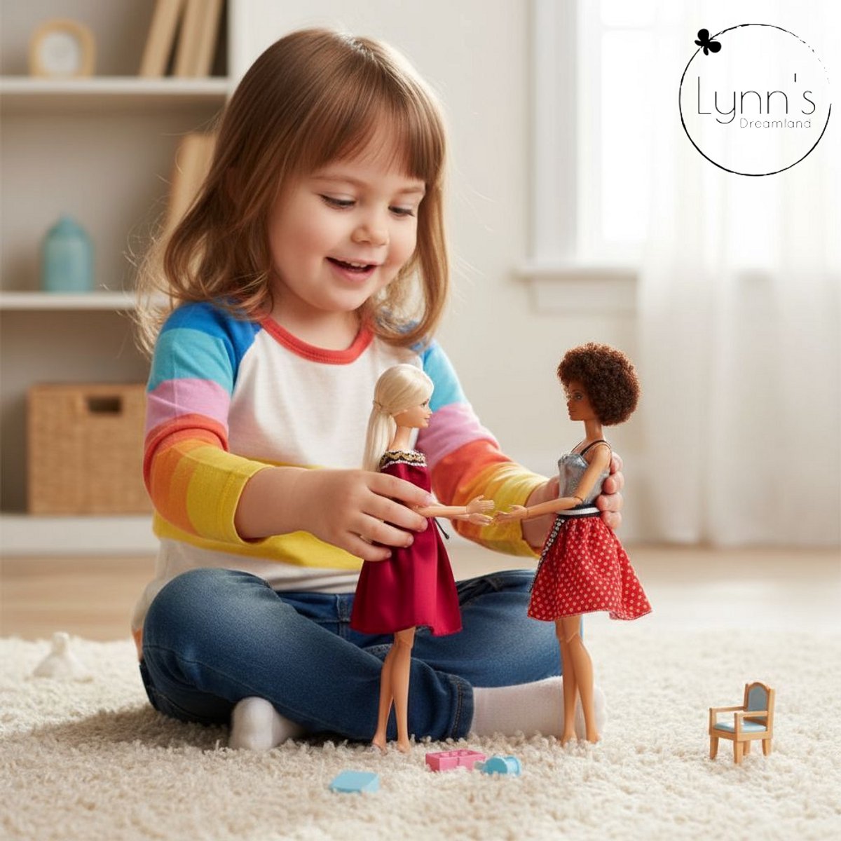 Lynn’s poppenkleertjes - Set ‘Anna’ - Geschikt voor modepop - Set van 5 jurken voor kerst, feest, gala - Kleding voor modepoppen - Cadeauzakje — afbeelding 10