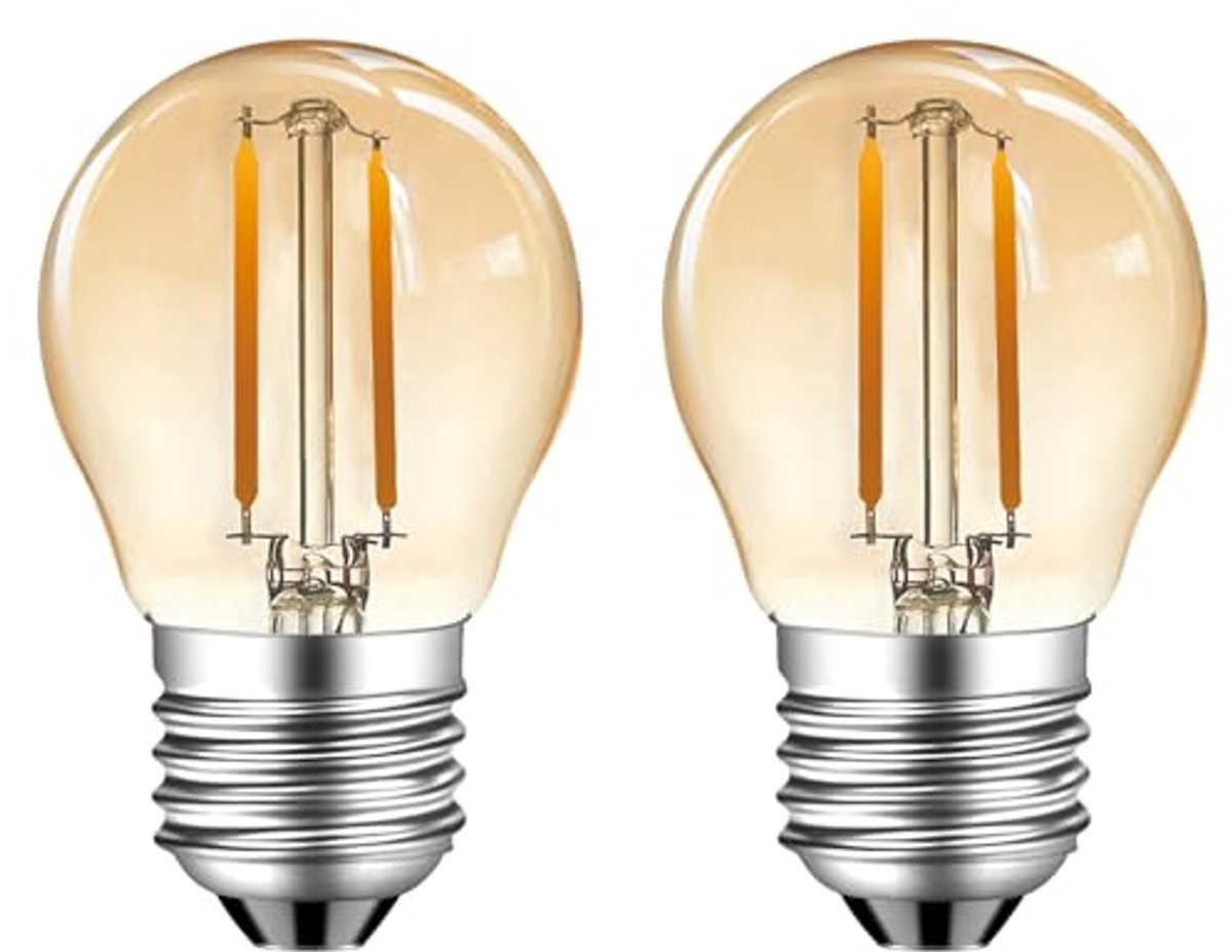 Vintage E27 2W warmwitte LED-lampen 2 stuks - 180 lumen vervangt 15W