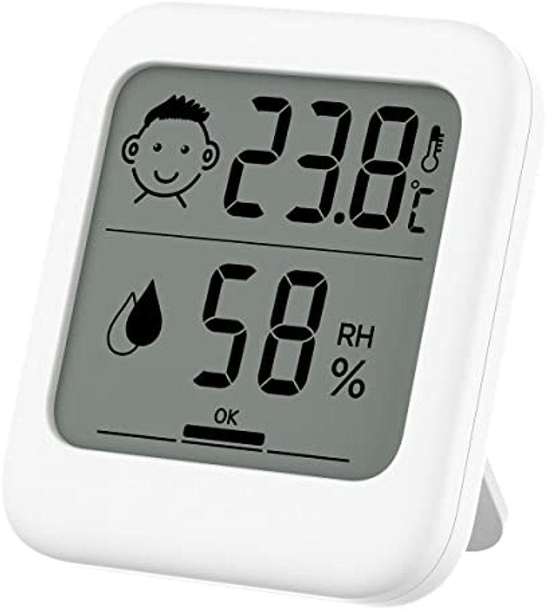Digitale Binnen Thermometer en Hygrometer - Temperatuur- en Vochtigheidsmeter voor Huis en Kantoor