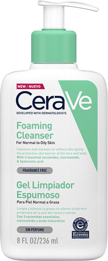 CeraVe Schuimende Reinigingsgel - voor normale tot vette huid - 236ml