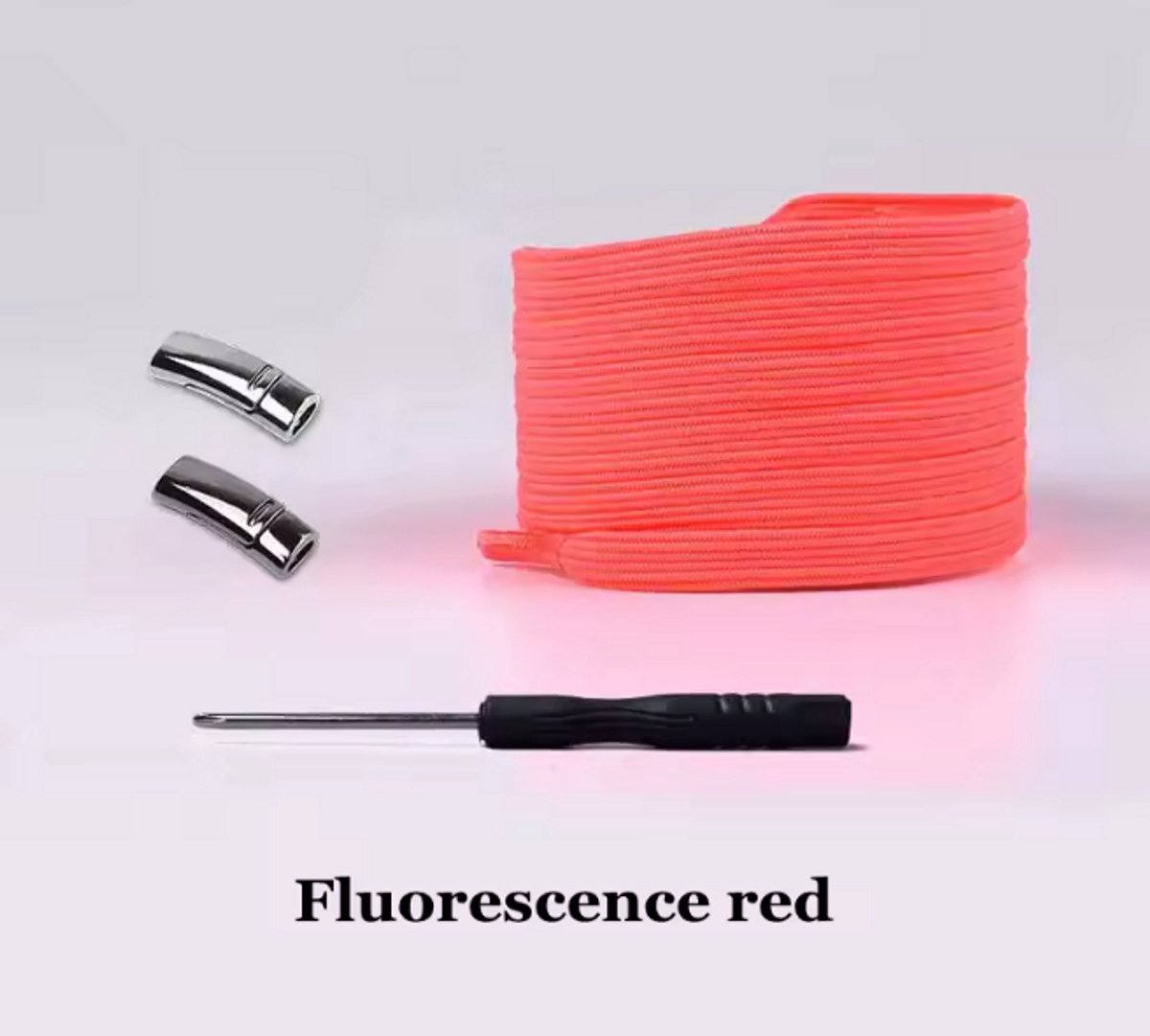 Jonyx - Magnetische veters - Elastische veters - Schoenveters - Oranjeroze - 100 cm - 1 paar - Niet meer strikken