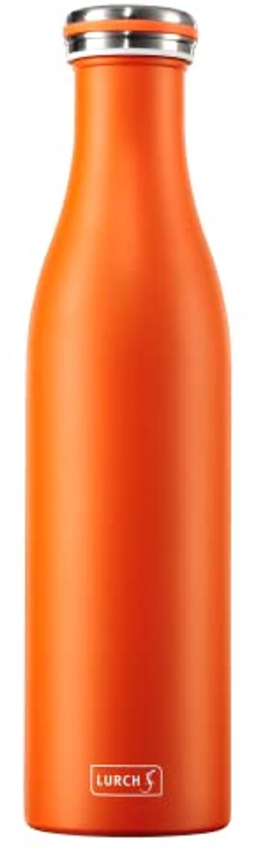 Dubbelwandige RVS Thermosfles voor Warme en Koude Dranken - 0,75L Oranje