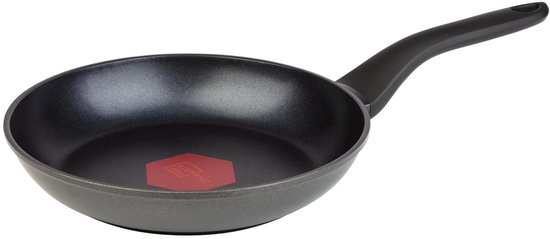 Poêle à frire en aluminium Livarno Home - 20 cm - Poignée Soft Touch - Indicateur de chaleur - Compatible four