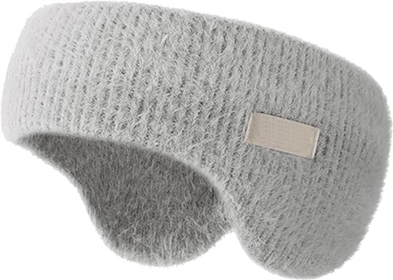 Cache-oreilles antibruit pour le sommeil - Cache-oreilles insonorisants - Masque de sommeil - Bandeau antibruit pour le sommeil - Cache-oreilles chauds pour l'hiver - Cache-oreilles en tricot épais - Convient pour le vélo et le sommeil - Grijs