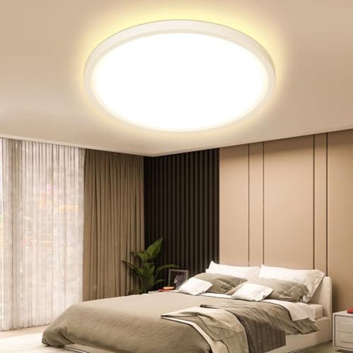 Ronde 24W Led-plafondlamp met 3000K Neutraal Wit Licht voor Diverse Ruimtes