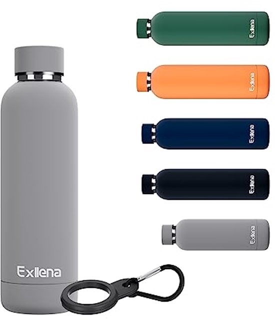Volhoply Drinkfles 600 ml roestvrij staal met handvatdeksel, dubbelwandig, vacuüm-geïsoleerd voor kinderen, lekvrij, metaal, voor sport, school, outdoor (donkere nacht Volhoply Drinkfles 600 ml roestvrij staal met handvatdeksel, dubbelwandig, vacuüm-geïsoleerd voor kinderen, lekvrij, metaal, voor sport, school, outdoor (donkere nacht