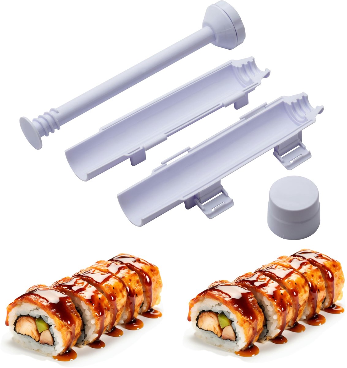 JeiibrZui Sushi-Maakset - Sushiroller - Gemakkelijk & Veilig Maken Van Sushirollen - 1 - Thuis En Onderweg Groen