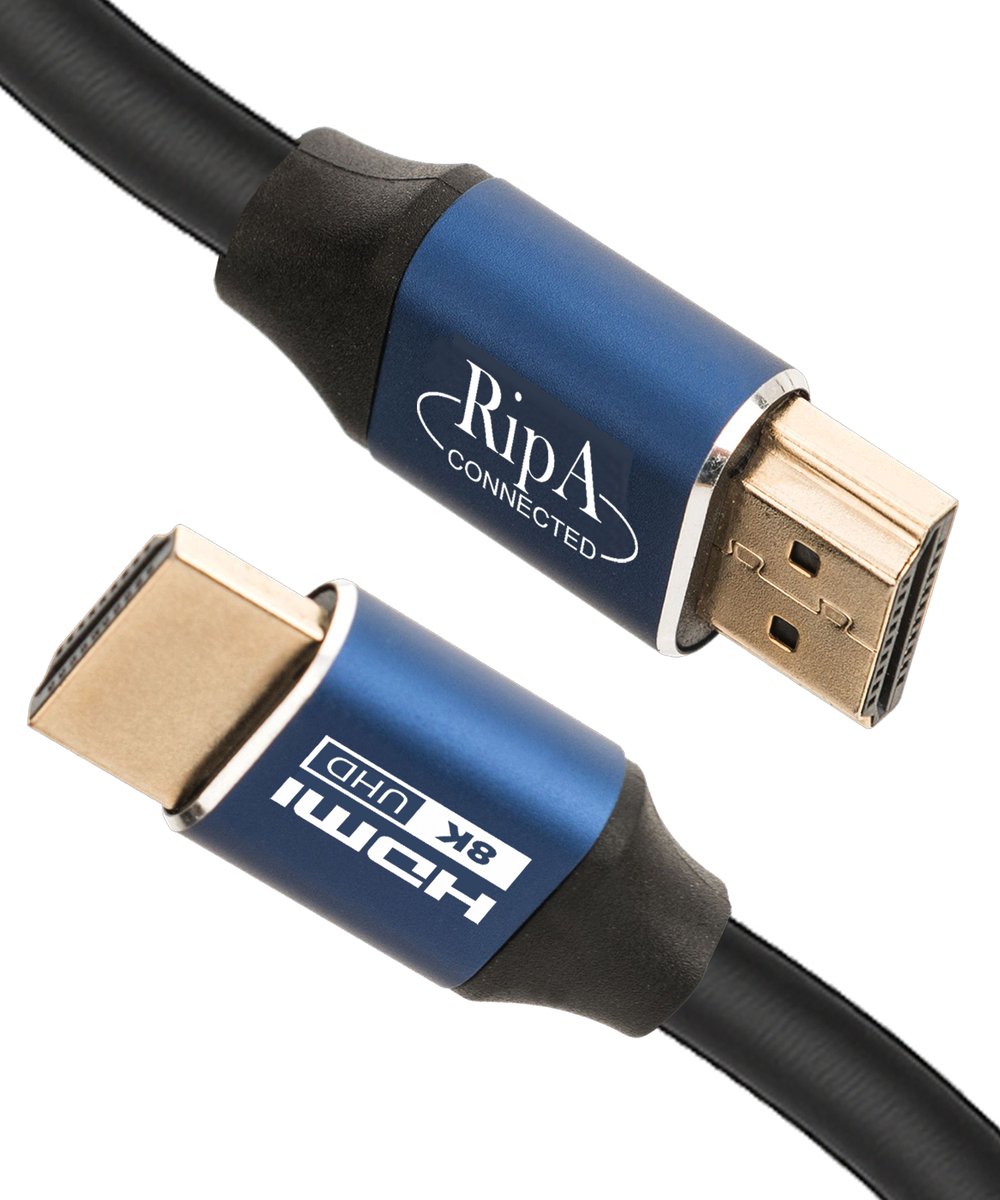 HDMI kabel 2.1 Ultra High Speed - 8K 60Hz & 4K 120Hz - eARC - PS4, PS5 & Xbox Series X - 0,75 m - Blauw