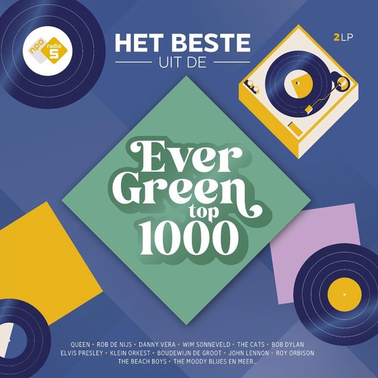 Various Artists - Het Beste Uit De Evergreen Top 1000 (LP) (Coloured Vinyl)