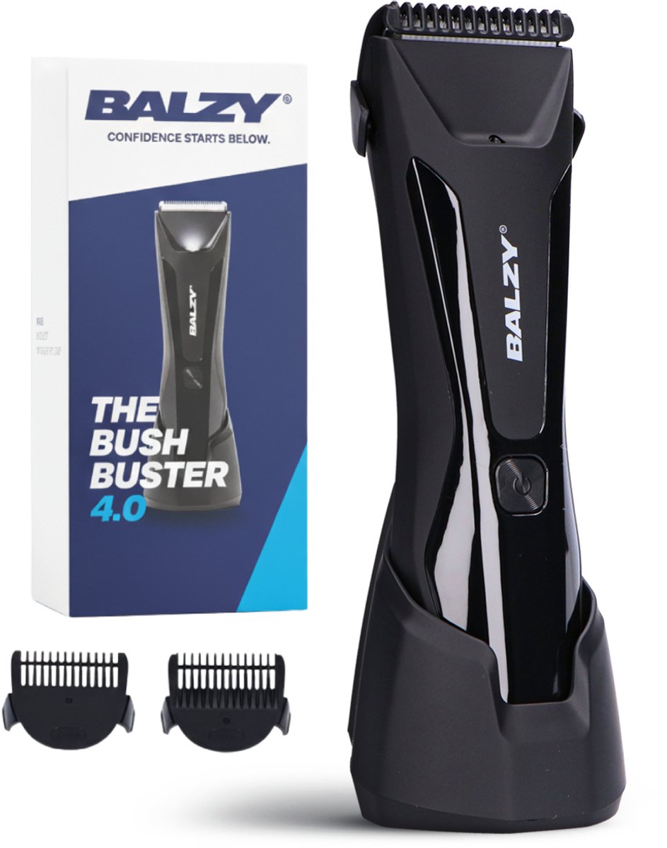 BALZY BushBuster 4.0 Bodygroomer Mannen - Body Trimmer Heren - Shaver voor Schaamstreek en Lichaam - Waterdicht - Veilig scheren - Oplaadbaar