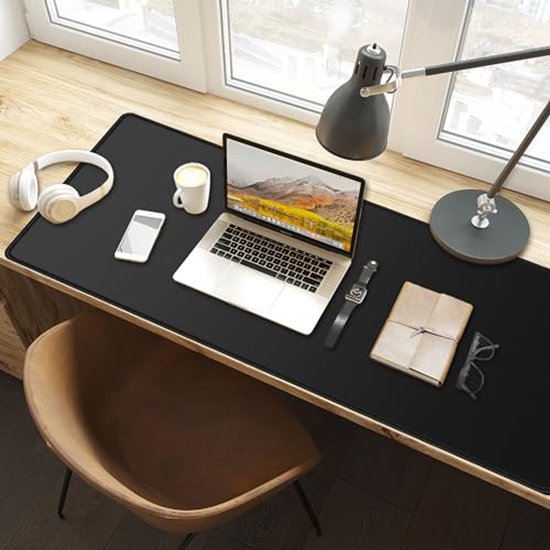 XXL zwarte gaming muismat met stofoppervlak en rubberen onderkant (1200 x 400 x 3 mm) — afbeelding 2