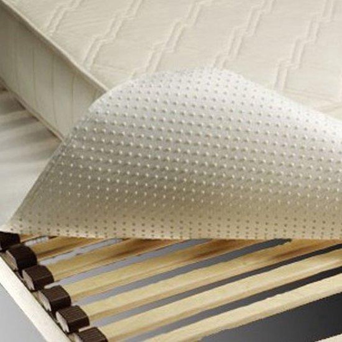 Noppen matrasbeschermer 90 x 220 | Bescherming slijtage | Huisstof | Antislip | Luchtcirculatie