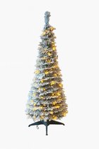 Kerstboom met pop-up van tinsel, eenvoudig te monteren opvouwbare kunstmatige potloodkerstboom met glanzende pailletten voor woondecoratie - rood 120 cm (4 ft) De nieuwe