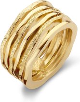 Casa Jewelry Ring Moraira Satin 52 - Zilver - Goud Verguld